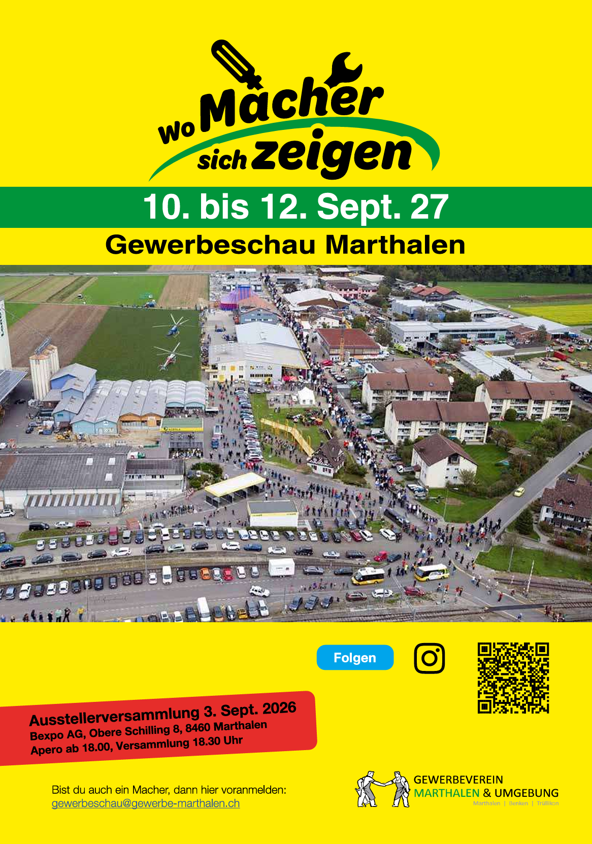 Flyer Gewerbeschau Marthalen 2027
